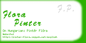 flora pinter business card