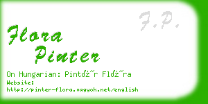flora pinter business card